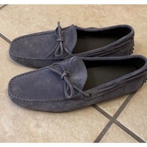 TOD'S Gray Suede Leather Loafers Driver Shoes US 7 ($690)